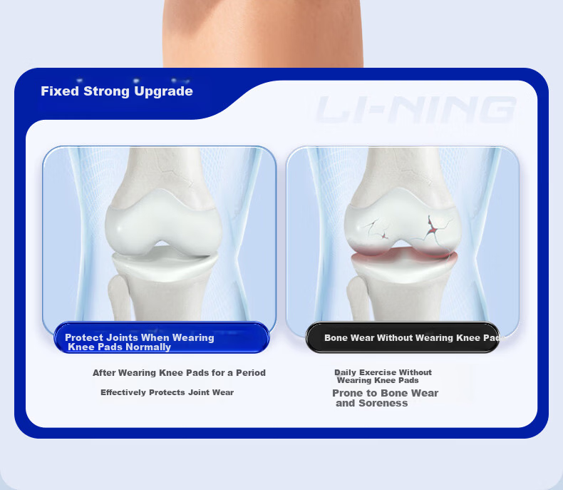 LI-NING Summer Thin Knee Brace Meniscus Injury Sports Protective Joint Knee Support for Men and Women Hiking Basketball Running Walking 10