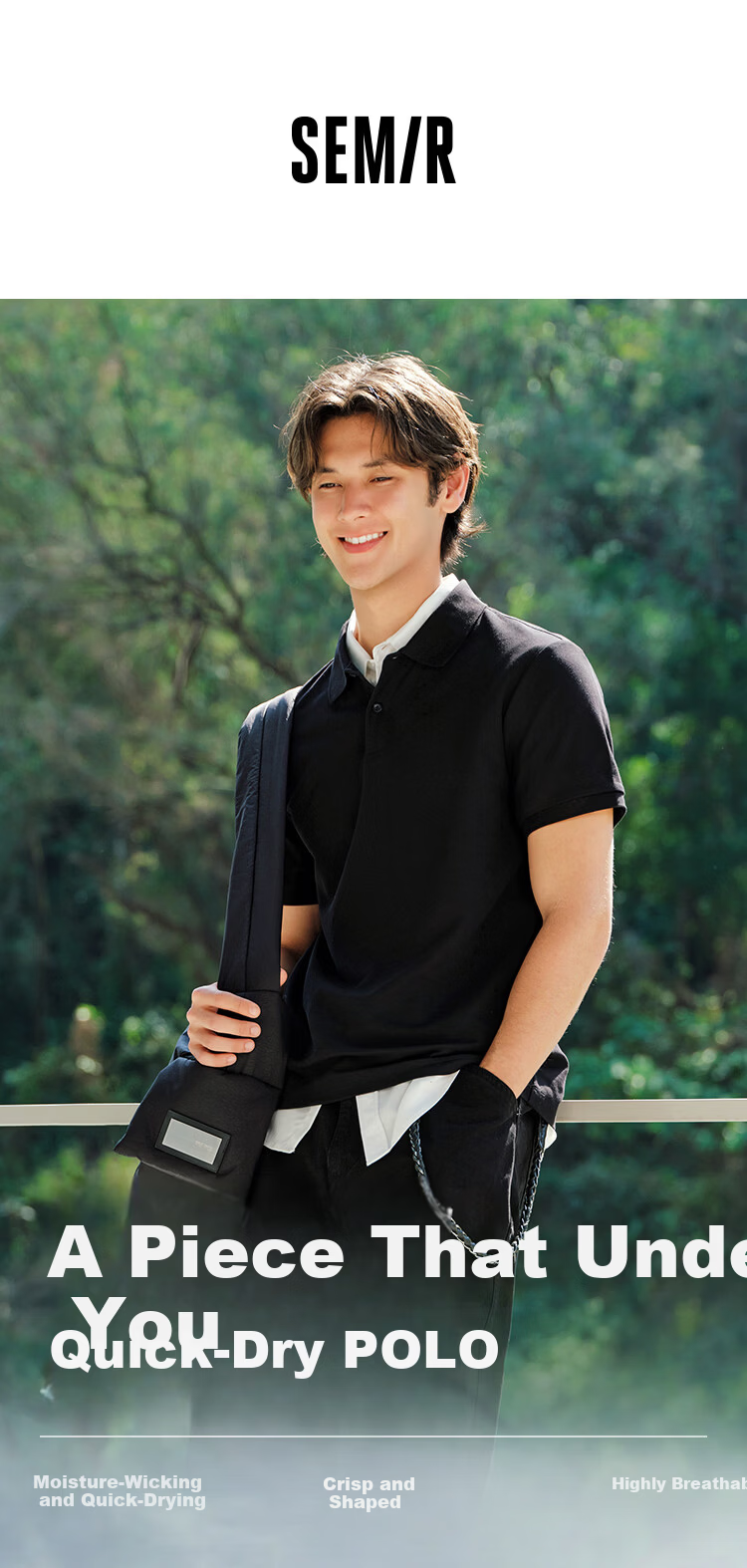 Semir Wang Anyu Mall Same Style | Men's Polo Shirt 26 Summer Collared Knit Quick-Dry Top 101326115101 3