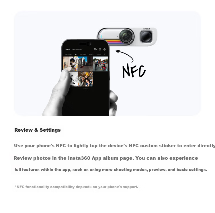 Insta360 GO 3S Vintage Player Limited Edition 4K Thumb Camera Trendy Street Photography Inspiration White 64GB 9