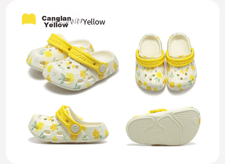 Mutong Baby Boys' Slippers Size 26 Summer Cartoon Printed Ventilated Shoes Girls' Outdoor Water Beach Shoes Jungle Green 130 19