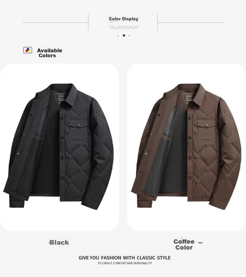 Yalu Men's Down Jacket 2025 Autumn Winter New Business Casual Lapel Duck Down Warm Versatile Short Coat 7