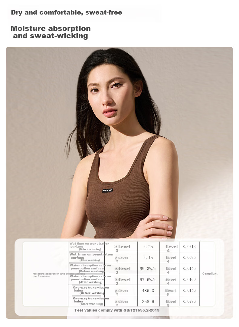 Manifen Women's Padded Back Beauty Antibacterial Sweat-Wicking Slim Fit Sports Tank Top Sleeveless Shirt for Outerwear and Layering 5