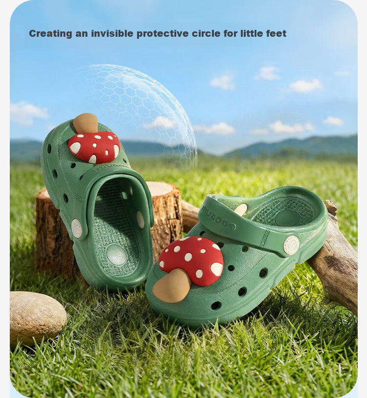 Mutong Kids Slippers Size 26 Summer Boys Baby Ventilated Cartoon Essential Oil Protective Sandals Girls Sweet Pepper Green 170 3