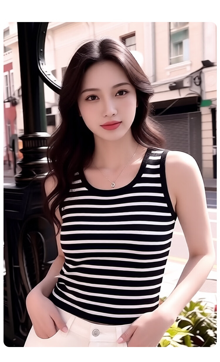 Urban Beauty Slim Fit Lace Trim Camisole Women's Solid Color Versatile Outerwear and Innerwear Backless Tank Top 8