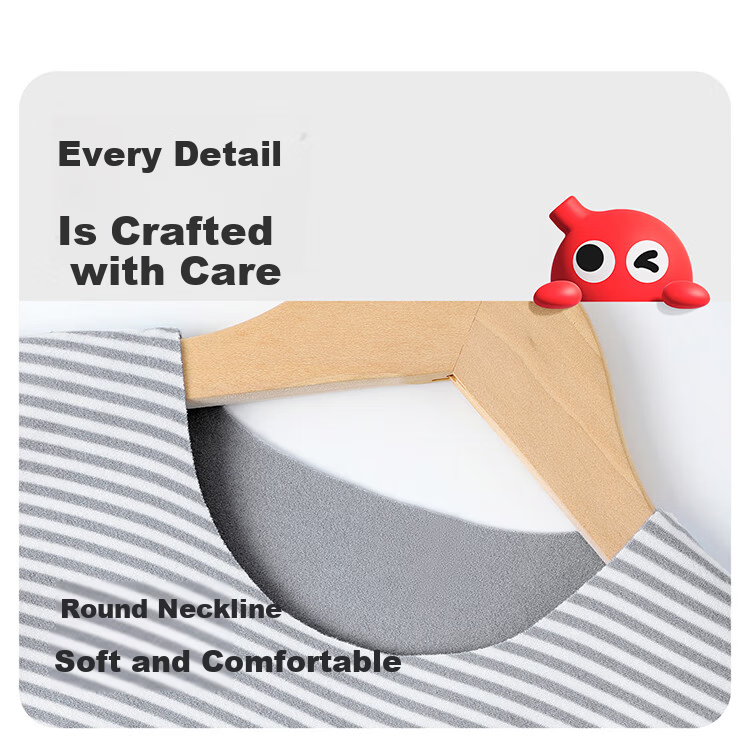 Hodo Children's Thermal Underwear Set Boys Girls Baby Velvet Thin Seamless Autumn Winter Underwear Set 10
