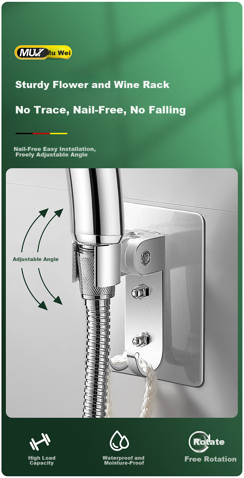 Muvi High Pressure Shower Head Handheld Single Nozzle Universal Bathroom Shower Sprayer 19