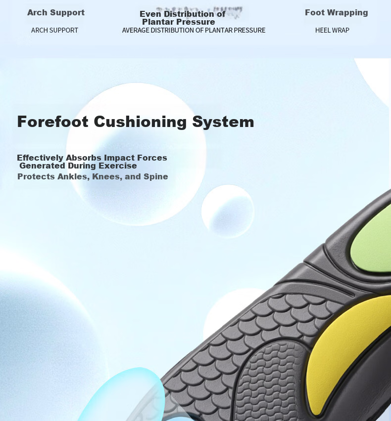 FOOTOPPO Sports Insoles for Men Military Training Ultra-Soft Shock Absorbing Insoles for Men's Basketball Shoes Running Shoes Insoles for Women 9
