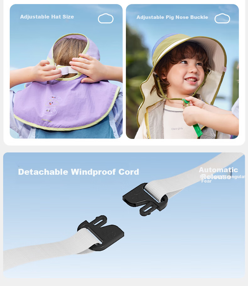 Kocotree KK Tree Kids Sun Protection Hat UV Protection Genuine Yarn Breathable Wide Brim Summer Sun Hat for Boys and Girls 19