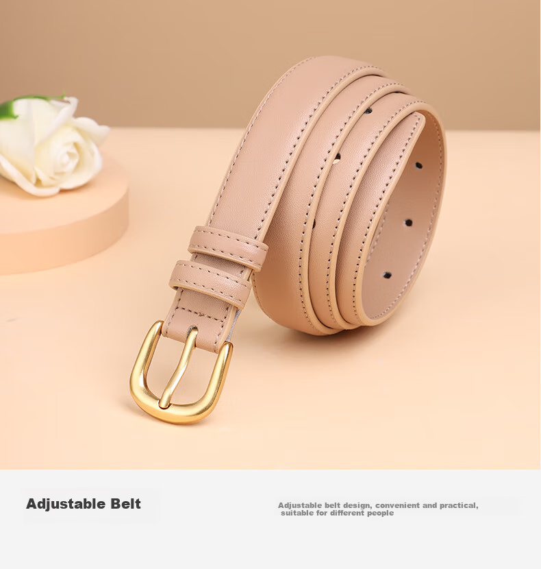 Hongdou Women's Leather Belt 2026 New Luxury Pin Buckle Belt Birthday Gift for Girlfriend Mom Valentine's Day Present 10