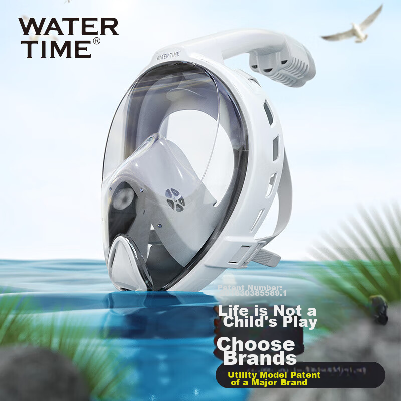 WATERTIME / Shuichuan Diving Mask, Full Dry Snorkel Tube, Swimming And Diving Equipment for Children And Adults