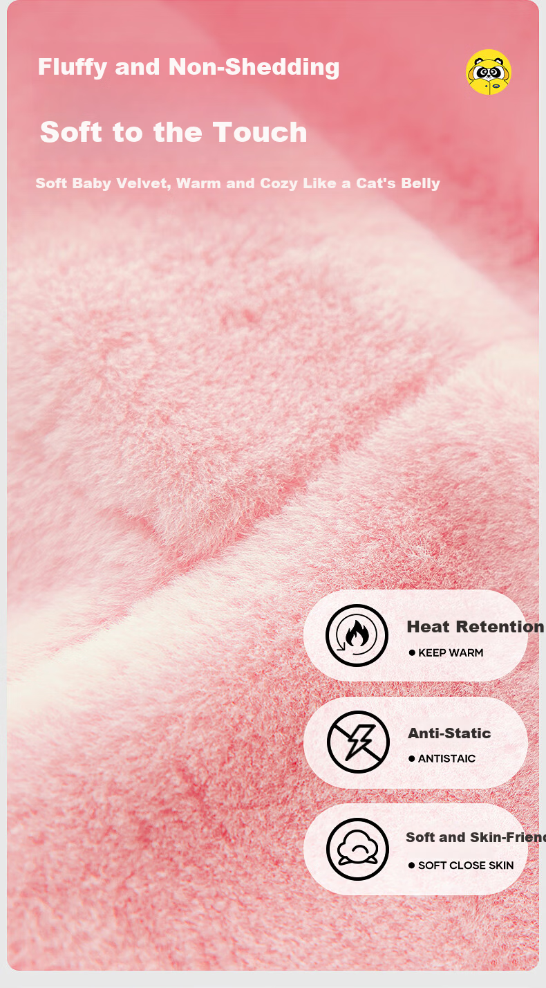 Mumeng Kids Autumn Winter Hat and Scarf Set Fleece Thickened Warm Hat Pink Unicorn for Older Children 7