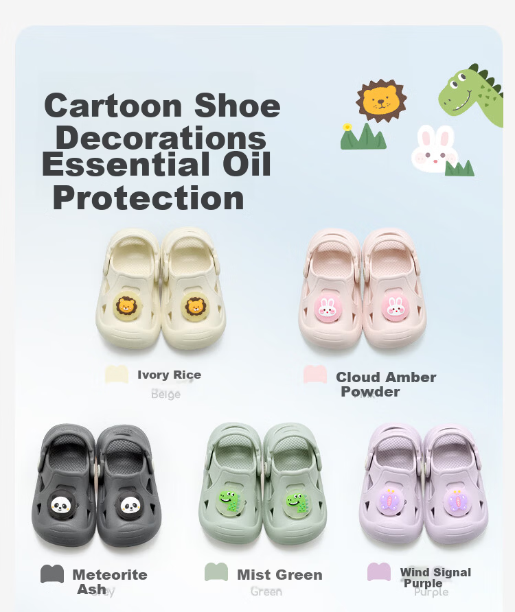 Mutong Baby Boys Summer Essential Oil Protective Clog Cartoon Soft Sole Beach Shoes Girls Wind Violet 150 2