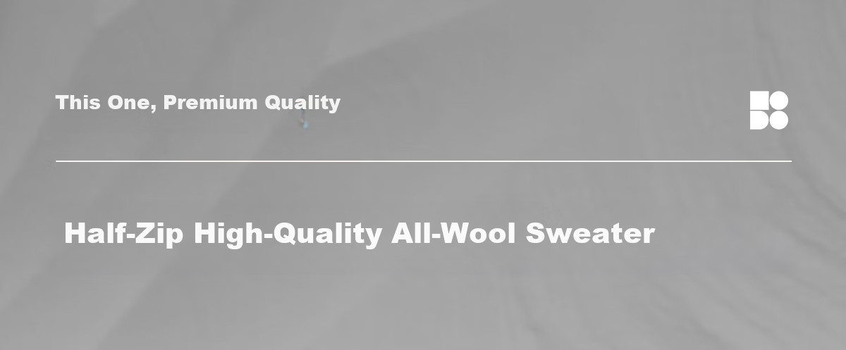 Hodo Heavyweight 100% Wool Men's Casual Half-Zip Thick Cable Knit Sweater 1