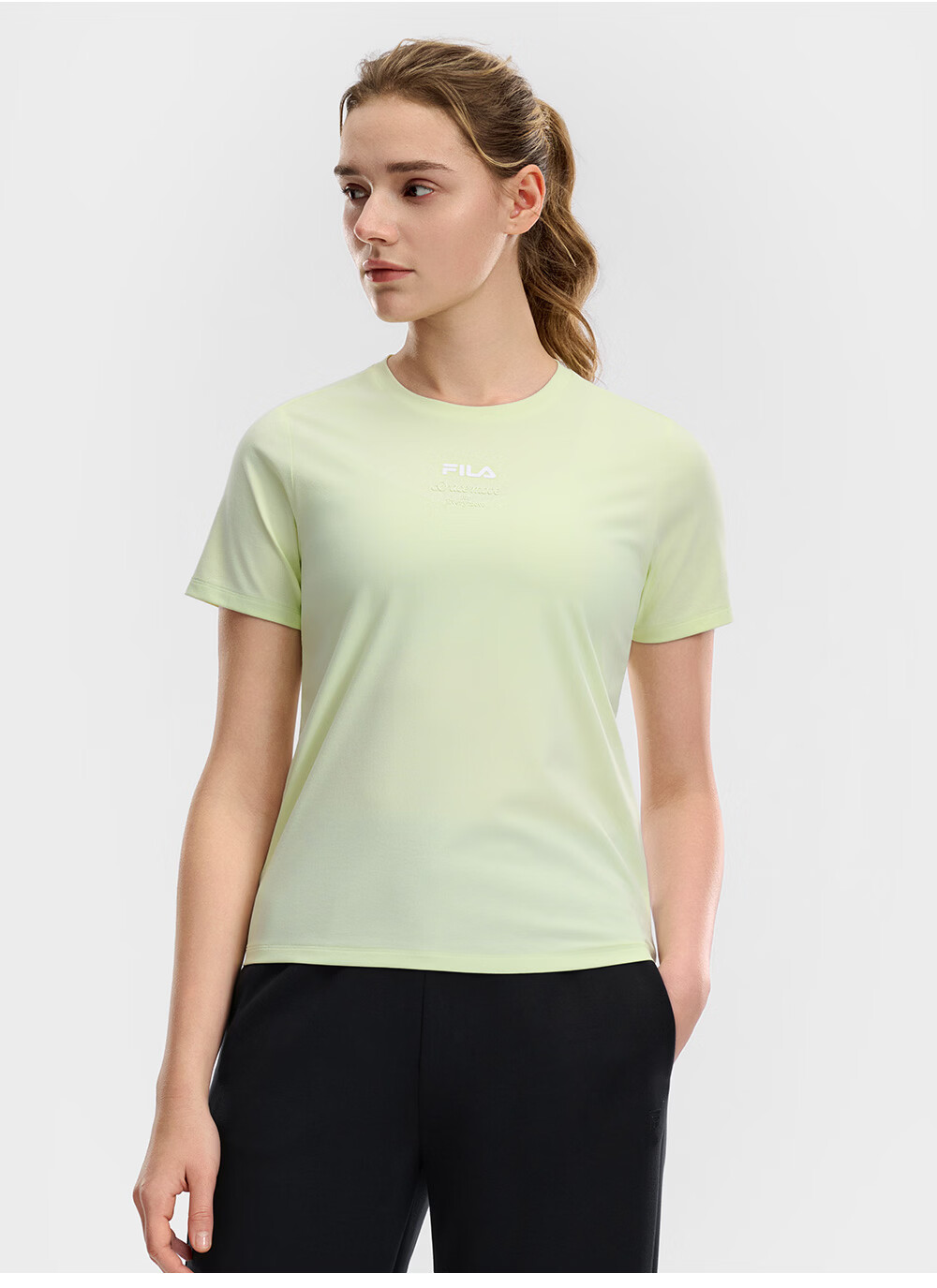 FILA Official Colorful Women's Short Sleeve T-Shirt 2026 Summer Moisture-Wicking Quick-Dry Fitness Sports Yoga Running Tee 48