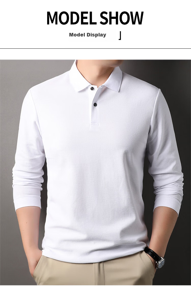ROMON 100% Cotton Short Sleeve Men's Classic Business Polo Shirt Casual Solid Color Base Layer Black 3XL 10