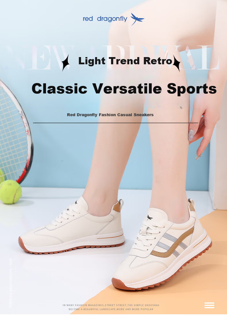 Red Dragonfly Women's Casual Shoes Small Black Retro Autumn Winter Sports Shoes Women's Ins Trendy Training Shoes C0TTN06173 Black Size 39 1