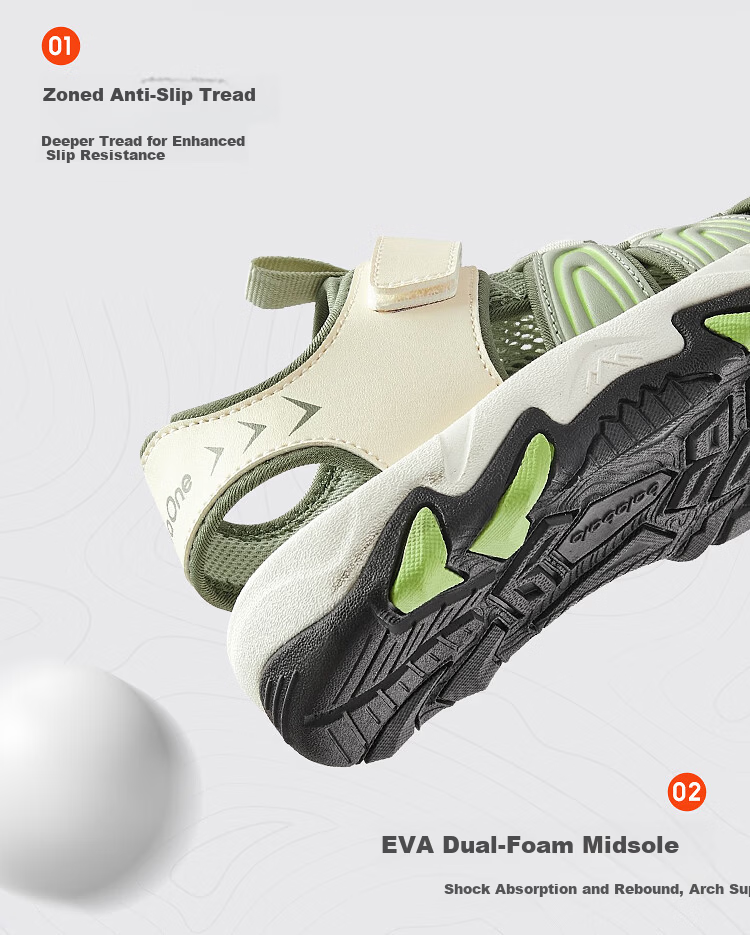 Balabala [balaOne] Kids Sandals Boys Sports Shoes 2026 Summer Outdoor Closed-Toe Shoes 4