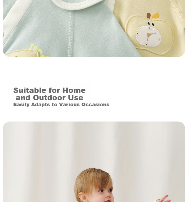 TONGTAI Baby Romper Spring and Autumn Pure Cotton Newborn Outing Lapel Jumpsuit Yellow 59cm 11