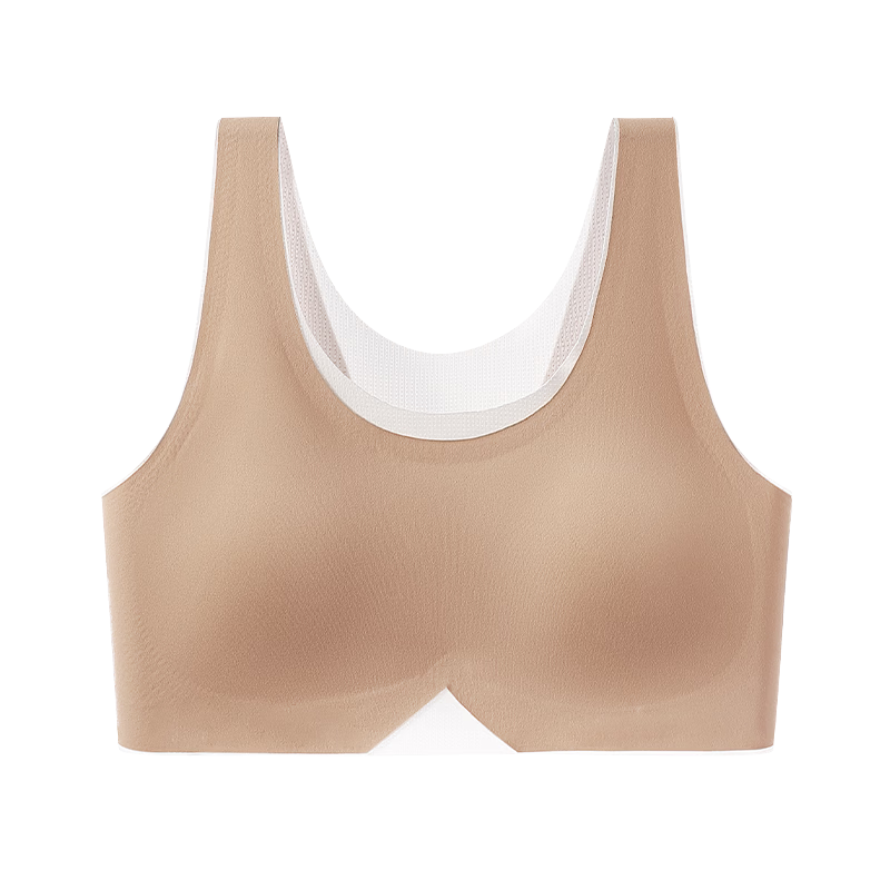 Ariel & Aurora Girls Development Period Shockproof Seamless Breathable Youth Student Bra for Ages 12-16 L