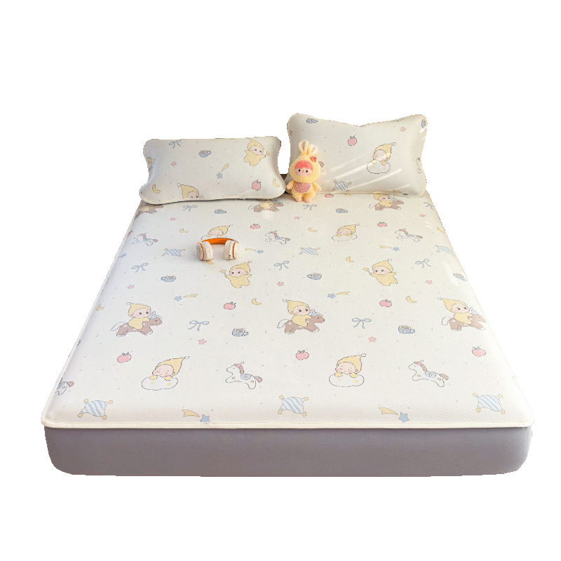 Hongdou Class A Ice Silk Three-Piece Fitted Sheet Set Summer Cooling Mattress Protector 1.8*2m