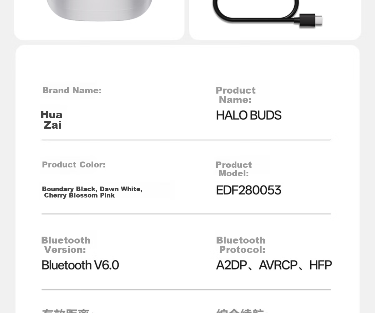 Edifier Halo Buds Semi-In-Ear Trendy Bluetooth Earphones Cyber Abyss Lighting Bluetooth 6.0 41H Long Battery Life Compatible with Apple Huawei Xiaomi Boundary-Breaking Black 36