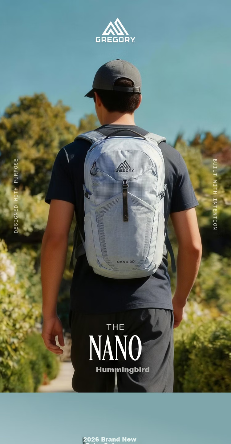 GREGORY Hummingbird NANO Outdoor Hiking Mountaineering Backpack 20/24L 43J 1