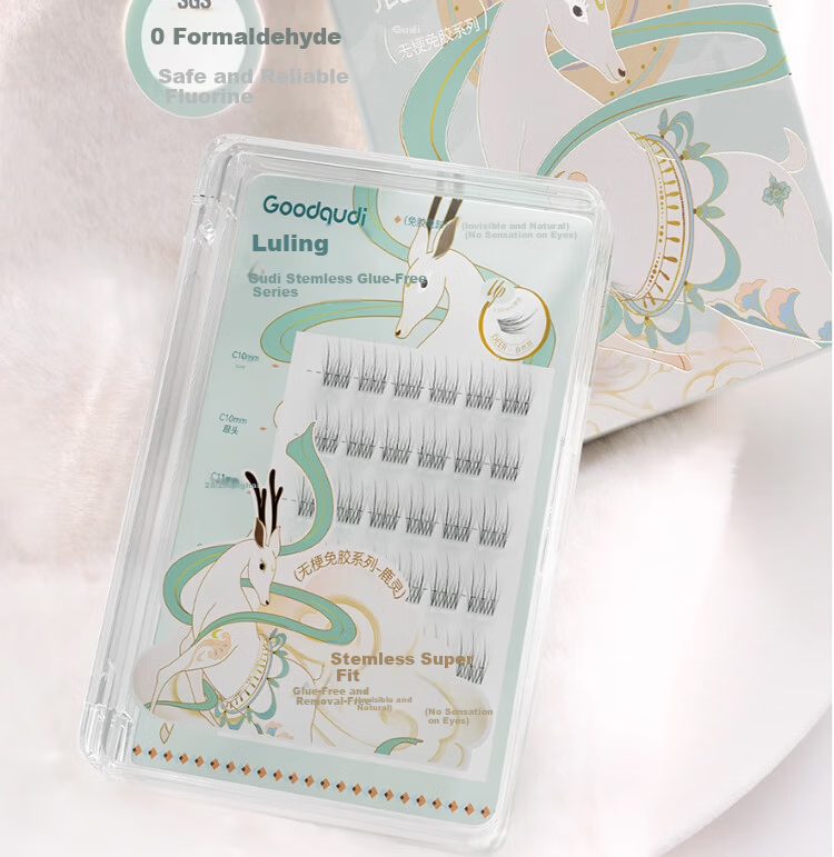 Goood 0.07mm Ultra-Fine Korean Style False Eyelashes, Individually Defined, Glue-Free, Self-Adhesive, Formaldehyde-Free, Natural Look 7