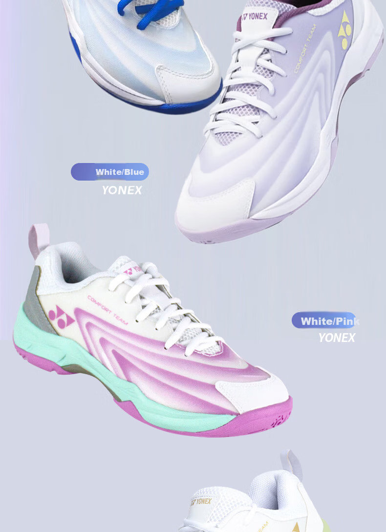 YONEX Badminton Shoes Comfortable Shock Absorption Breathable Unisex Sports Shoes SHBCFT2EX White/Light Olive Size 44 2