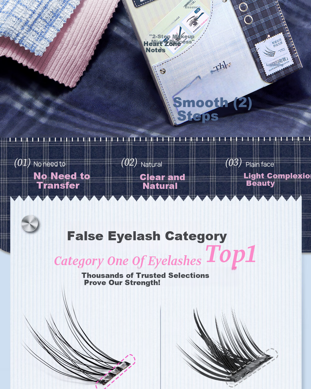 Mr. Wish Self-Adhesive Glue-Free Segment Natural Soft False Eyelashes Oxygen Lashes 2025 New Model 2