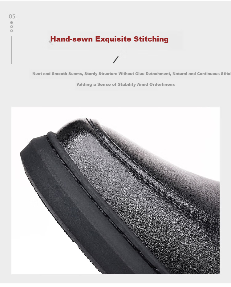 Hengyuanxiang Men's Slip-On Business Casual Lace-Up Breathable Driving Loafers J1627 Black Size 40 8