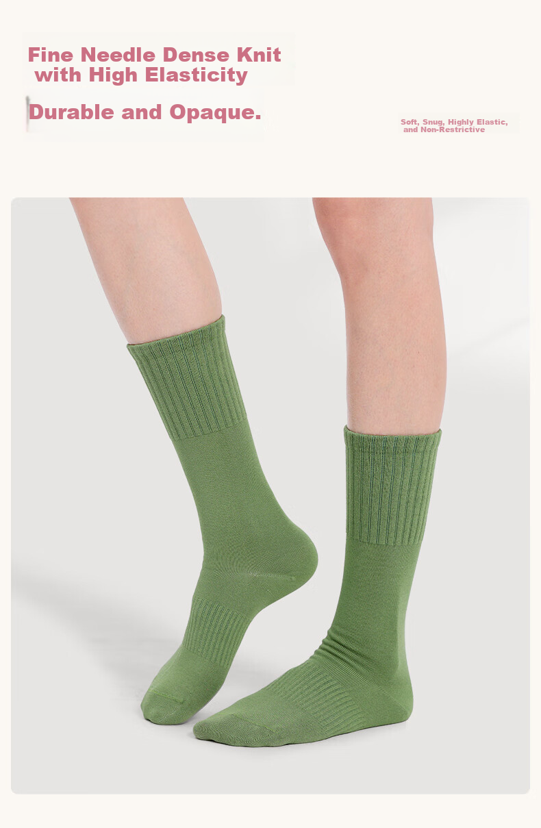 Zhiyouban Adult Dance Socks Unisex Modern Dance Socks Classical Dance Practice Mid-Calf Cotton Socks Ballet Dance Socks 5