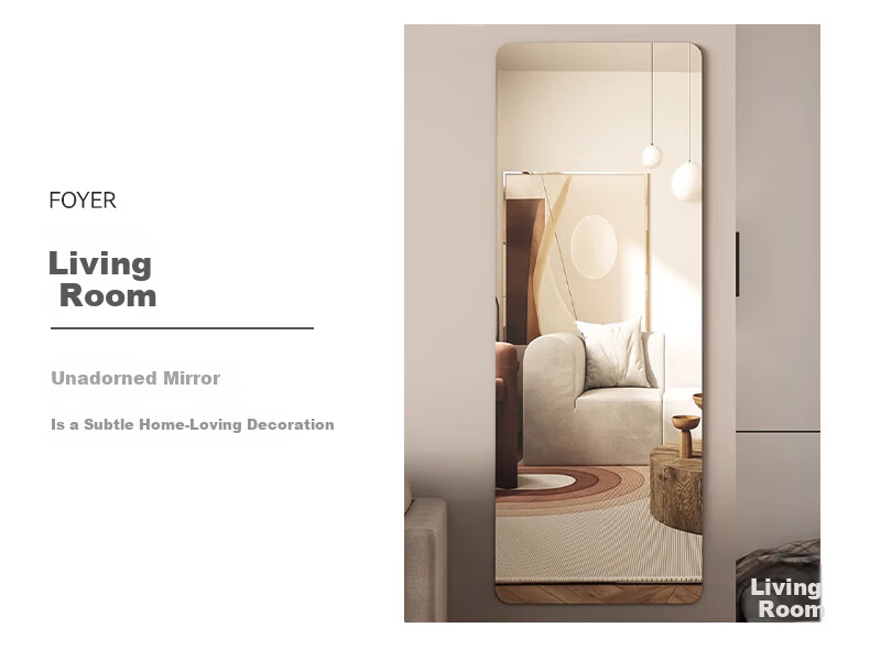 Xiaojiangcai Acrylic Soft Mirror Wall Sticker Self-Adhesive Full-Length Dressing Mirror for Home Dormitory 30x80cm 16