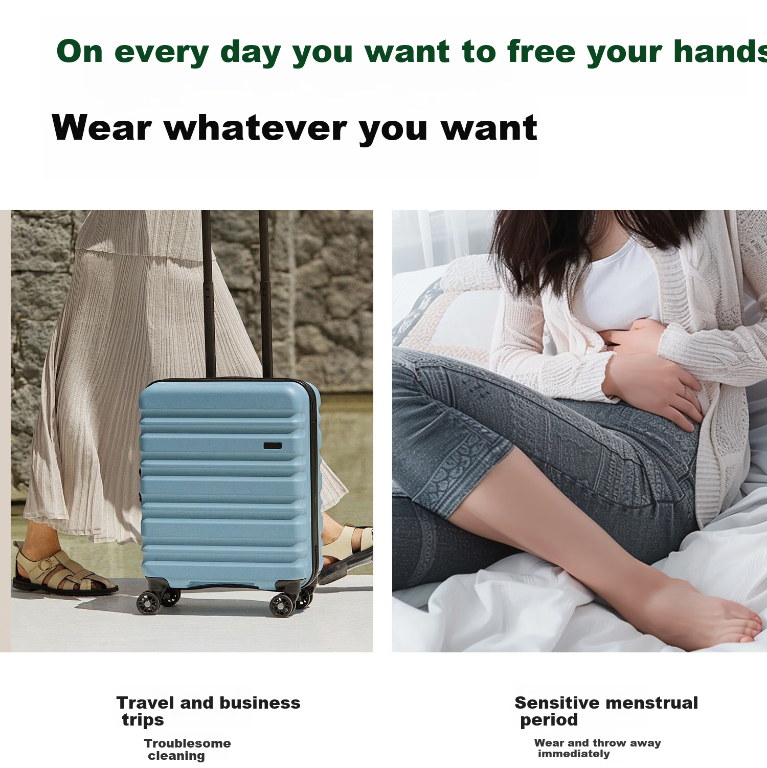 Guniangjia Disposable Women's Pure Cotton Antibacterial No-Wash Daily Use Menstrual Underwear Travel Ready-to-Wear Plus Size 19