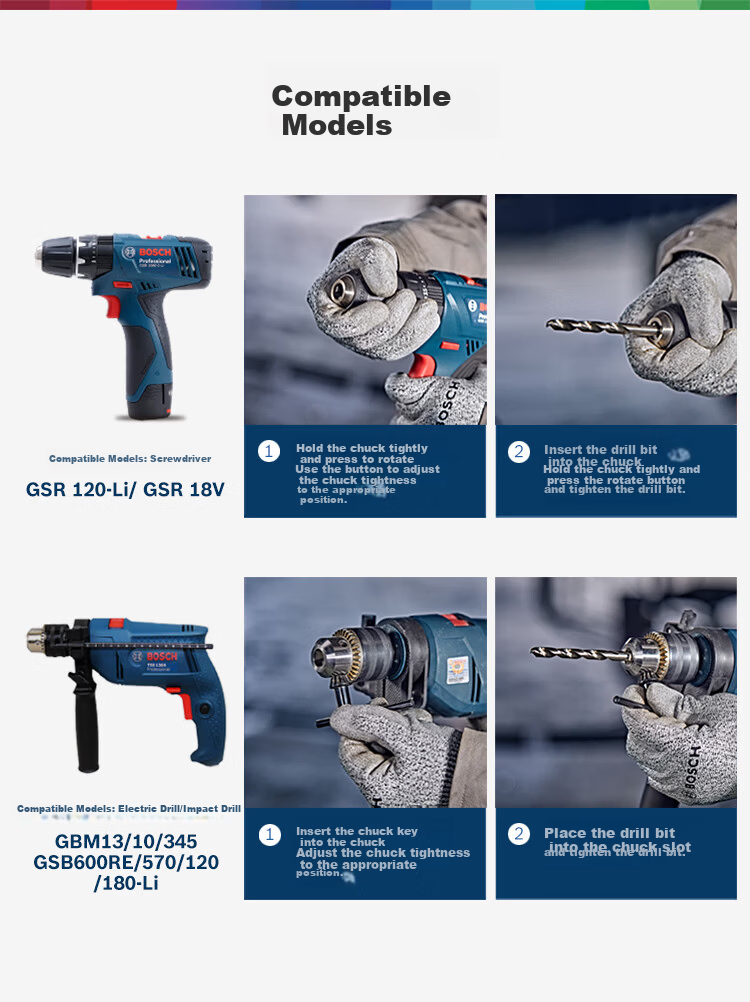 BOSCH High-Speed Diamond Twist Drill Bit Alloy Steel Metal Drilling (10 Pieces) HSSG 2.5*30*57mm 11