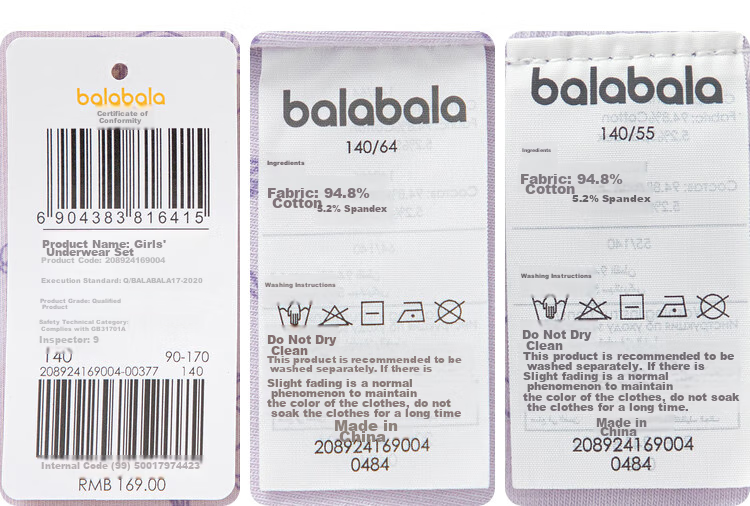 BALABALA Girls' Underwear Set, Cotton Autumn Children's Base Layer, Baby Thermal Underwear, Autumn Top And Pants, Pajamas, 208924169004 20