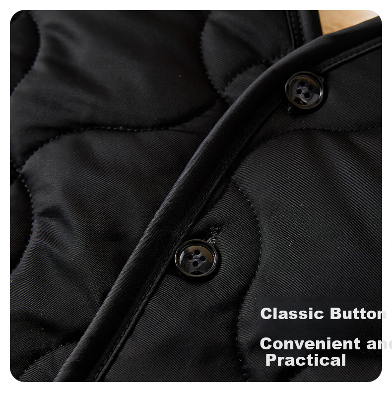YUZHAOLIN Men's Wool Thickened Fleece Lined Warm Sleeveless Vest Mid-Aged and Elderly Outerwear 17