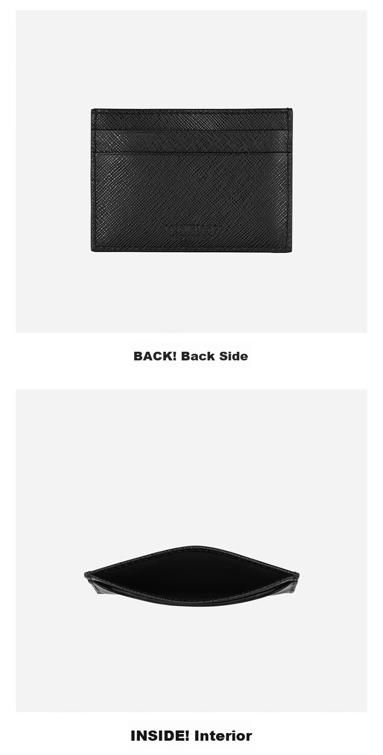MONTBLANC Men's Meisterstück Series Classic Black 5cc Card Holder 130324 [520 Gift] 5
