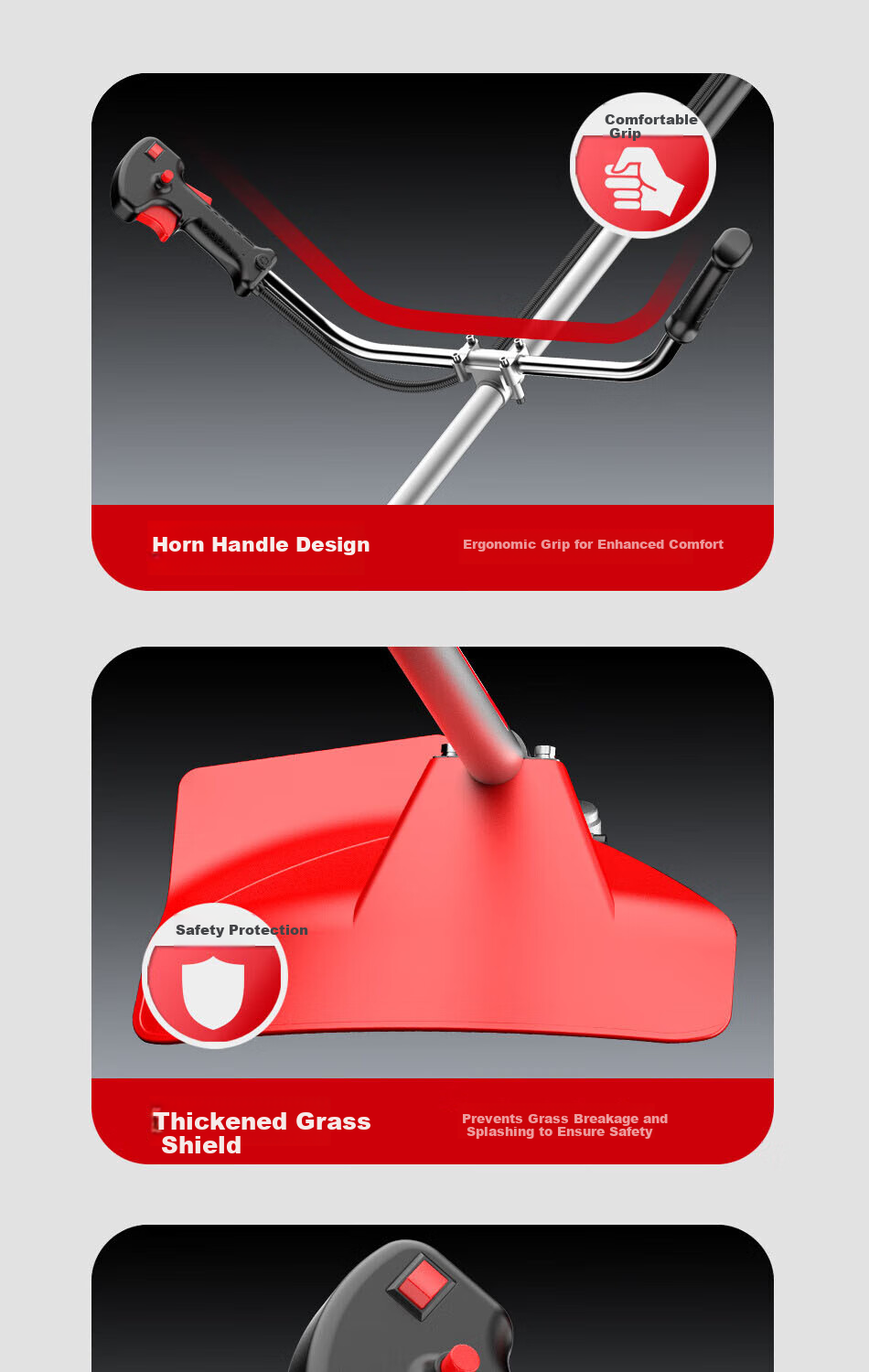 PUANGD Gasoline High-Power Side-Mounted Brush Cutter Multifunctional Weeding and Tilling Machine Agricultural Grass Trimmer 16