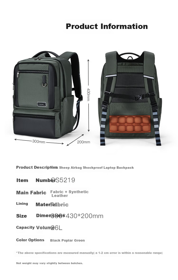 KALA·Y Qilin Business Laptop Backpack Large CN5228 27L Piano Black 22