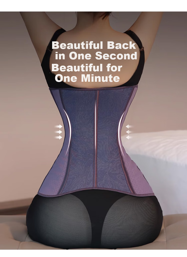 GRACEWELL Strong Abdominal Binder Slimming Summer Thin Waist Trainer for Prolonged Sitting Waist Support Fitness Waist Belt Purple M 9