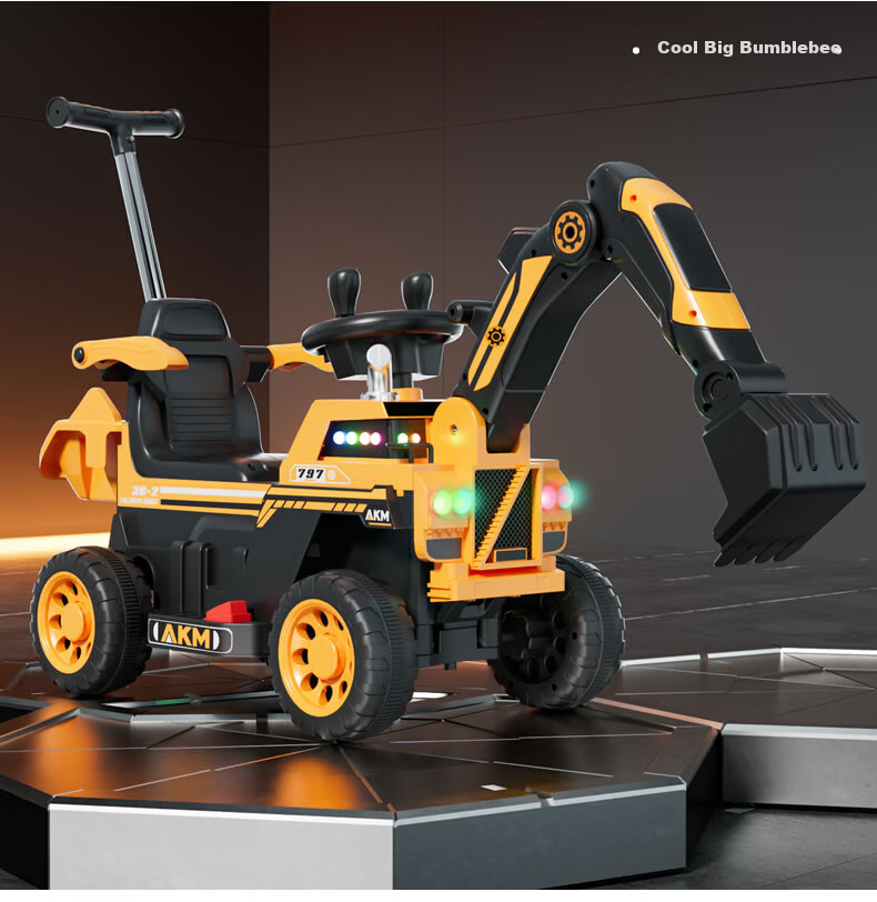 Feige Children's Electric Excavator Ride-On Toy Car for Kids Ages 1-8 Large Battery-Powered Digging Vehicle for Boys and Toddlers 27