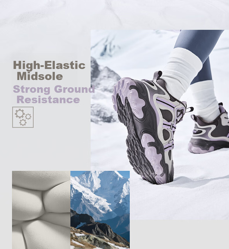 ERKE Kids Casual Shoes Boys and Girls Children's Thick Warm Cushioning Sneakers Black/Cycling Gray/Sage Leaf Size 38 20