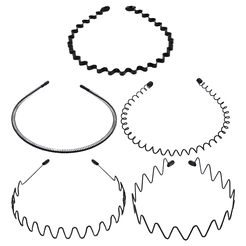 Kousu Invisible Headband for Men 5-Piece Set Hair Tie Face Washing Hair Clip Hair Organizer Hairpin