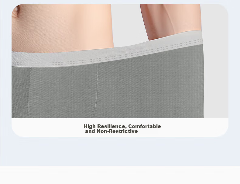 Baicaoyuan Disposable Men's Cotton EO Sterilized No-Wash Boxer Briefs with Gusset Travel Portable Daily Disposable Underwear 2XL 5-Pack Gray 16