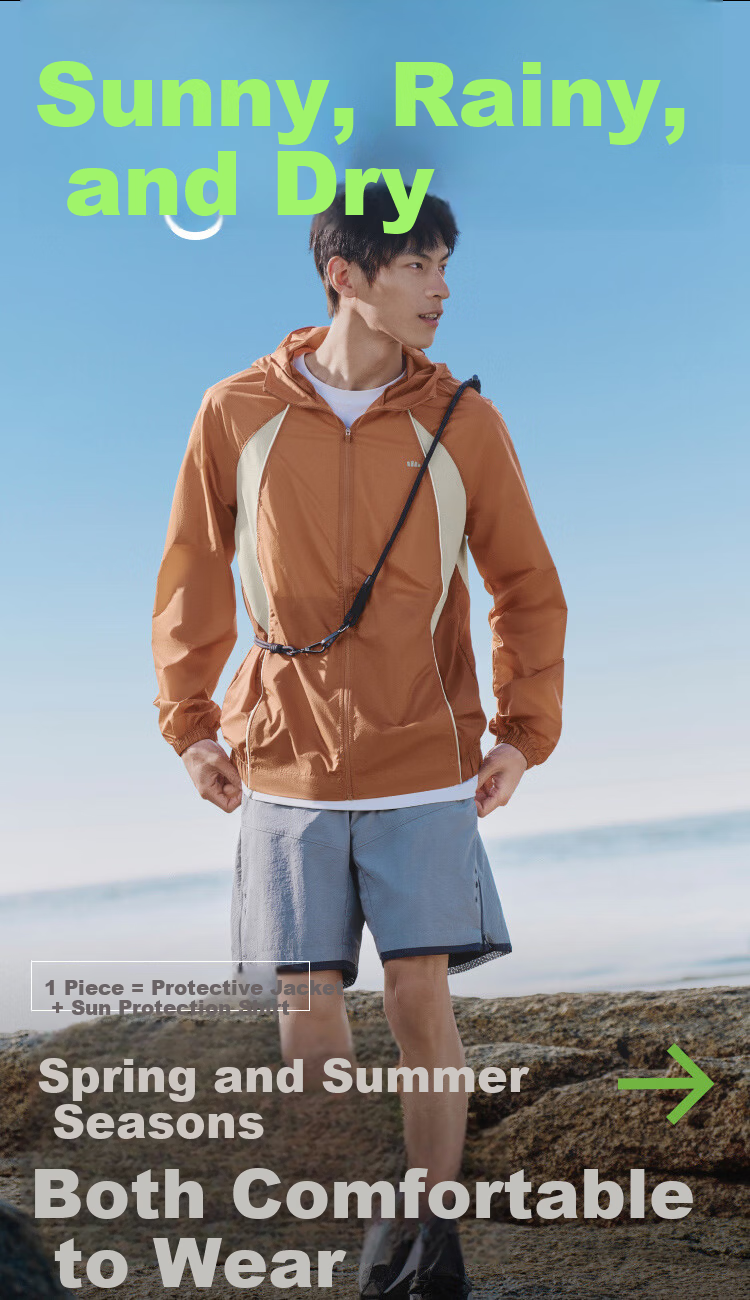 Beneunder Men's Sunscreen Jacket Skin Coat UV Protection Lightweight Water-Repellent Outdoor Fishing WR938 Cloud Gray 2XL 3
