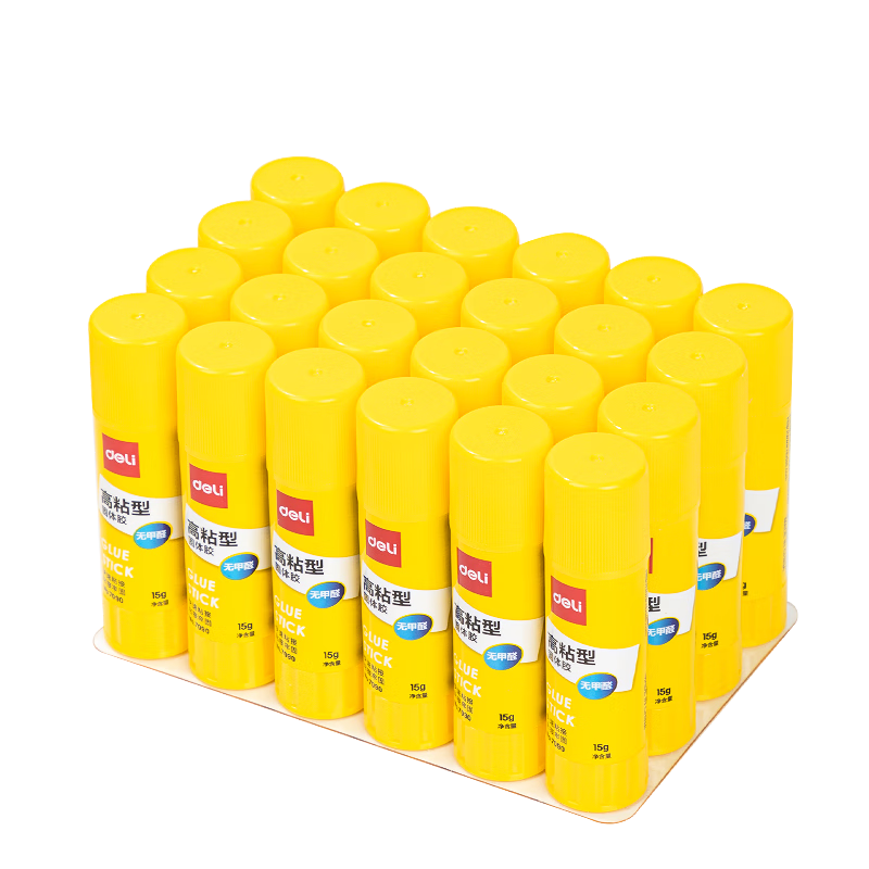 Deli 15g High-Adhesion PVP Solid Glue Stick, Strong Adhesive, Formaldehyde-Free Quick-Drying Durable Glue Stick, Student Back-To Stationery, 24-Pack Office Supplies, 27050