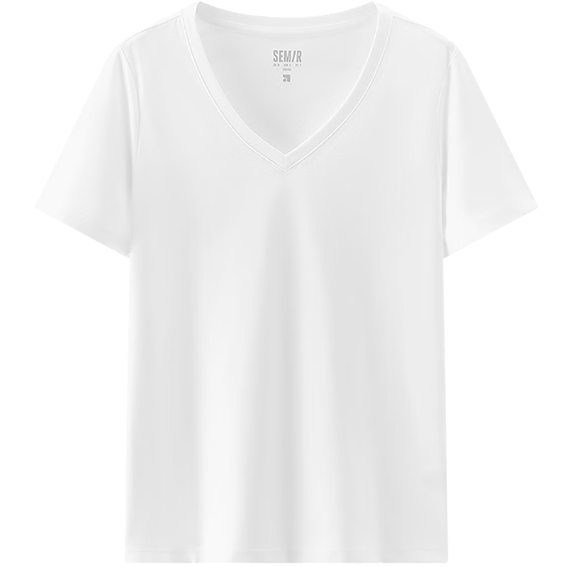 Semir Cooling T-Shirt | Slim Fit Short Sleeve Women's Round Neck White Top 2026 Summer 109326100001