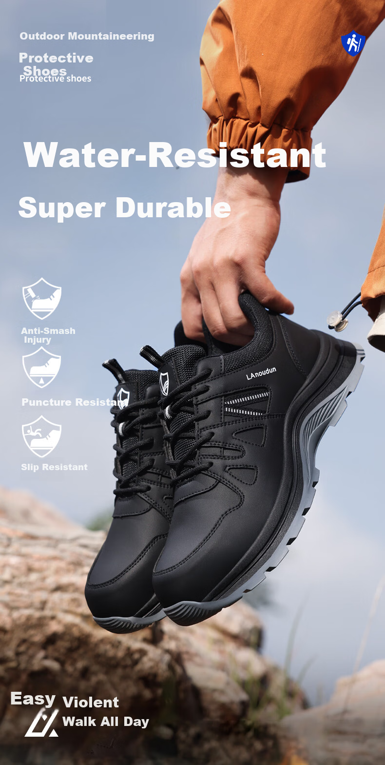 Blue Owl Shield Men's Anti-Static Labor Protection Shoes Gas Station Steel Toe Anti-Smash Puncture-Resistant Lightweight Safety Work Shoes D299A Size 40 1