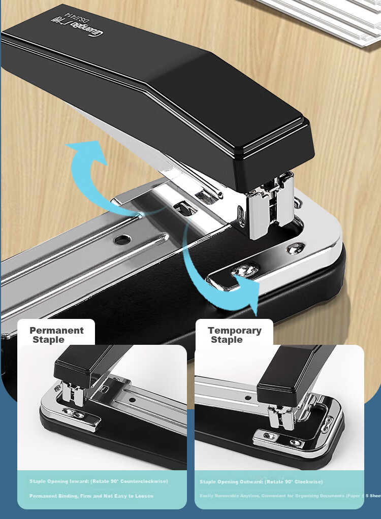 GuangBo 12# Metal Stapler Temporary Stapling Office Supplies Random Color Single Pack DSJ7204S 8