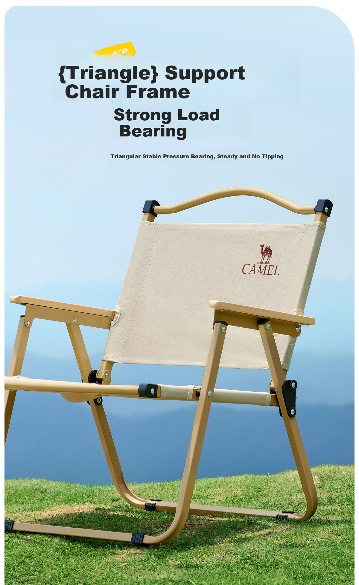 CAMEL Outdoor Kermit Chair Camping Chair Fishing Chair Camping Gear Picnic Folding Chair Folding Stool 13